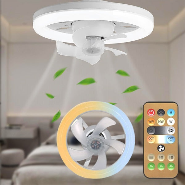 Plafoniera con Ventilatore e Luce LED - Luckintoys