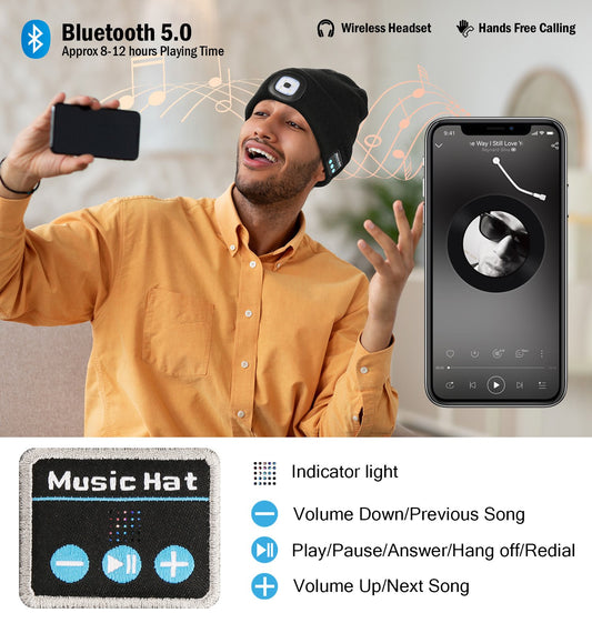🎄SALDI NATALIZI ANTICIPATI SCONTO DEL 49% 🎅Berretto Bluetooth 3-in-1 Funzione