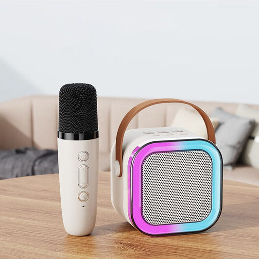 🎵Mini Macchina Karaoke con Microfoni Senza Fili