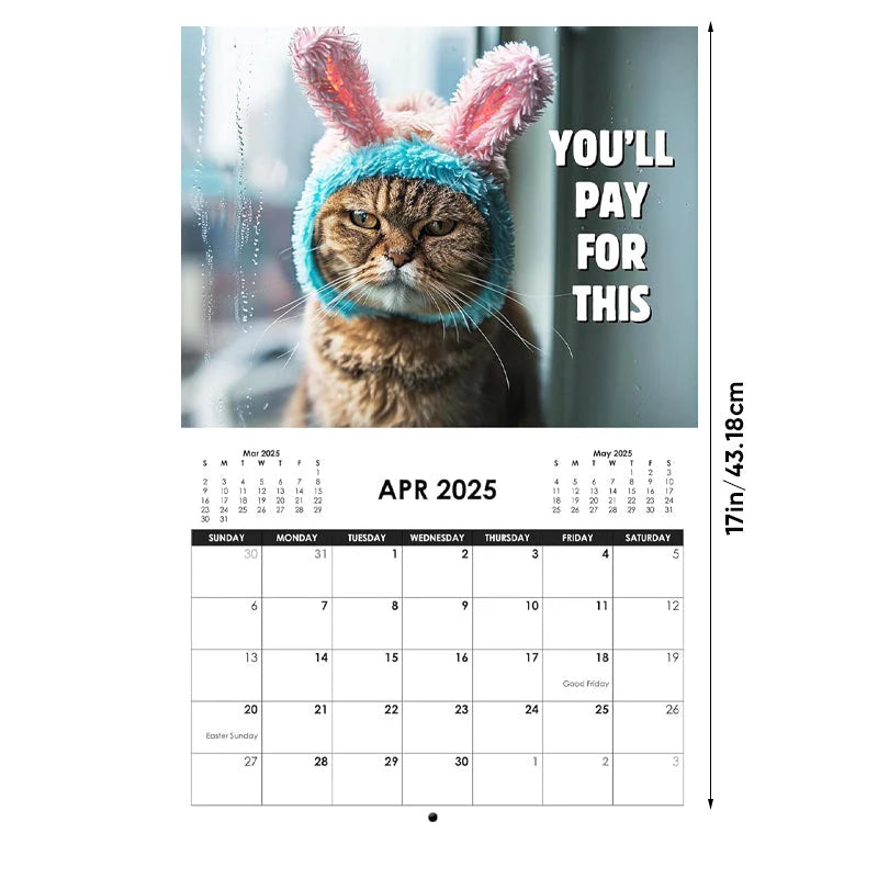 Calendario 2025 Gatti incazzati