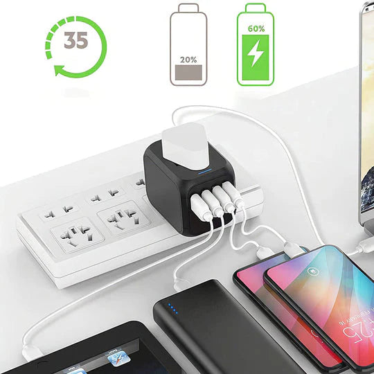 Universal travel power adapter all-in-one