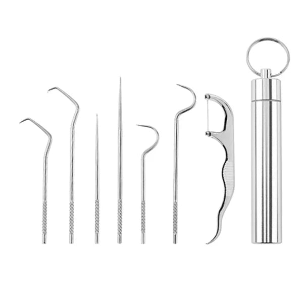Set di stuzzicadenti in acciaio inox