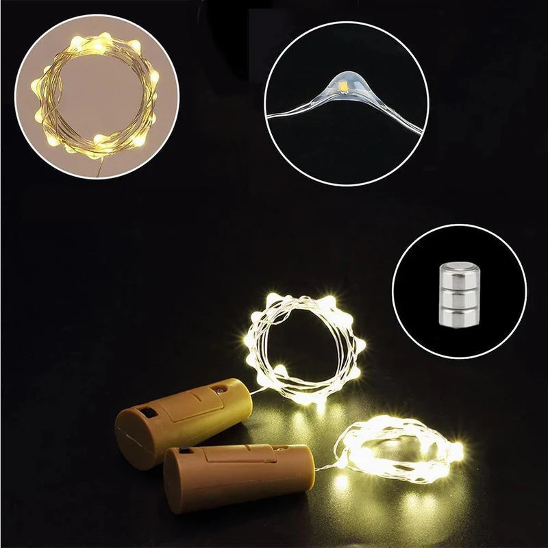 LED bottiglia di vino luci sughero luce notturna fai da te Decor Lift - 5/10PCS - Luckintoys
