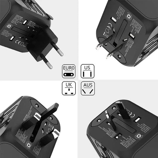 Universal travel power adapter all-in-one