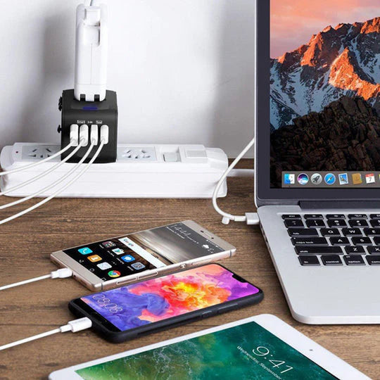Universal travel power adapter all-in-one
