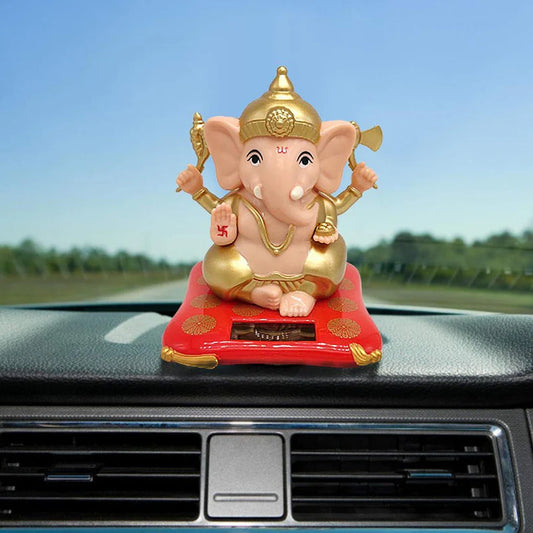 Statua di Ganesha solare per auto, casa e ufficio
