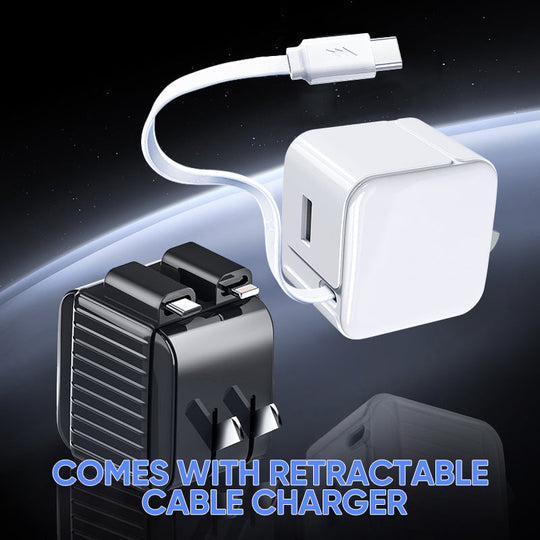 Blocco caricabatterie USB veloce PD da 20 W con cavo Type-C retrattile - Luckintoys