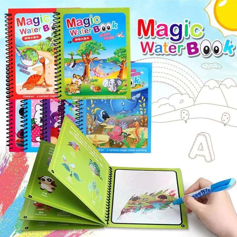 Libro da colorare con acqua magica - Luckintoys