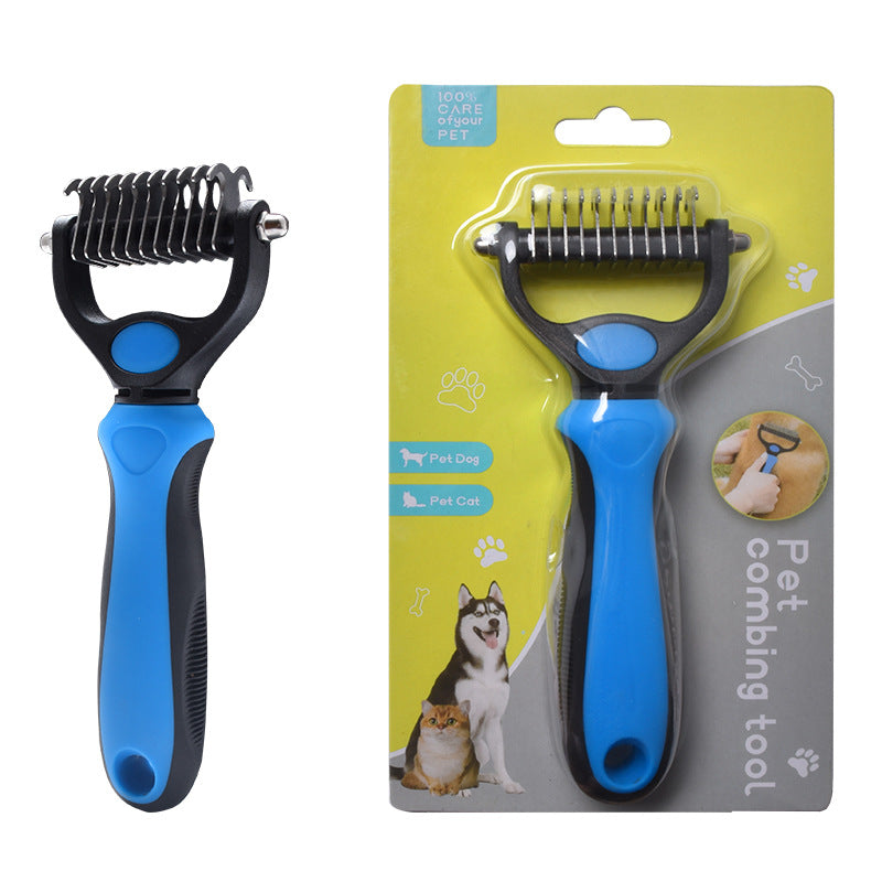 Spazzola a doppia faccia per rimuovere peli e sottopelo