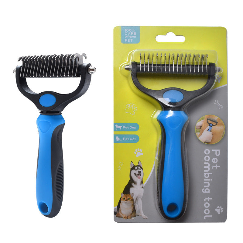 Spazzola a doppia faccia per rimuovere peli e sottopelo