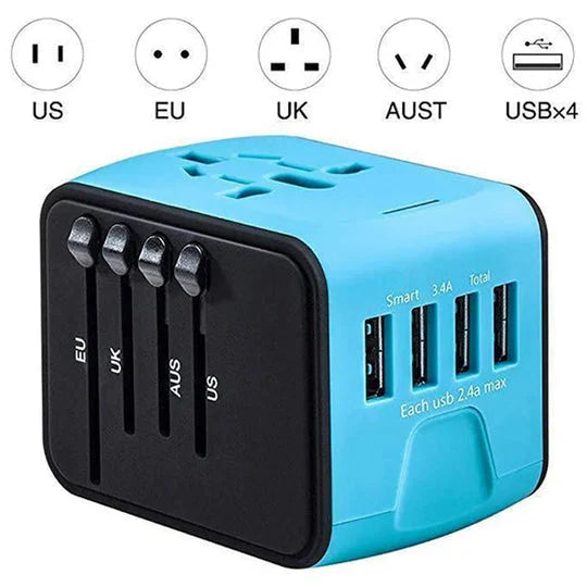 Universal travel power adapter all-in-one