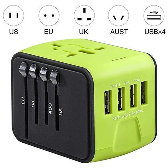 Universal travel power adapter all-in-one