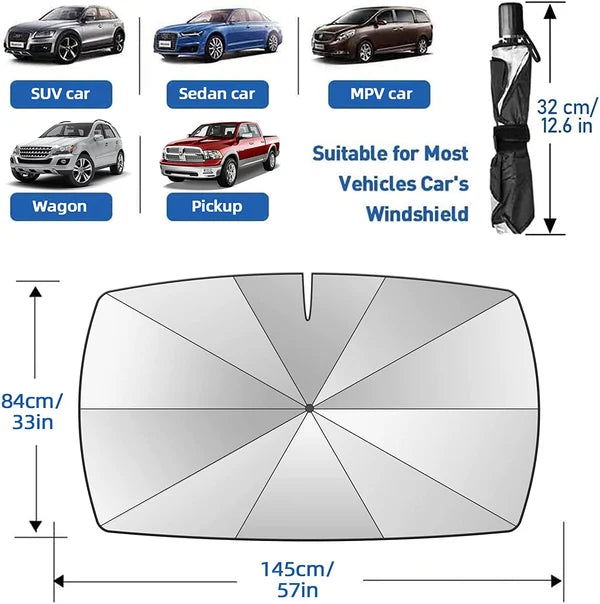 Ombrello parasole per auto - Luckintoys