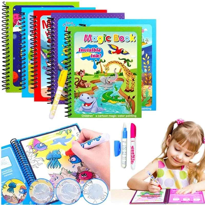 Libro da colorare con acqua magica - Luckintoys