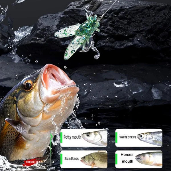 Esca bionica per la pesca a mosca (20 pezzi)