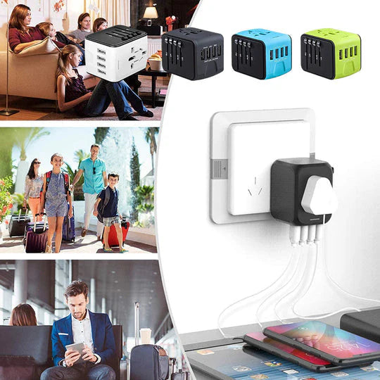 Universal travel power adapter all-in-one
