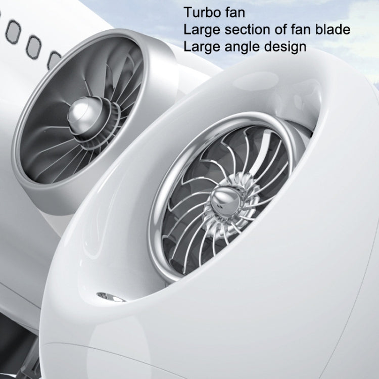 USB Mute Dual Spray Water Cooling Fan Ventilatore portatile da tavolo (bianco + argento)