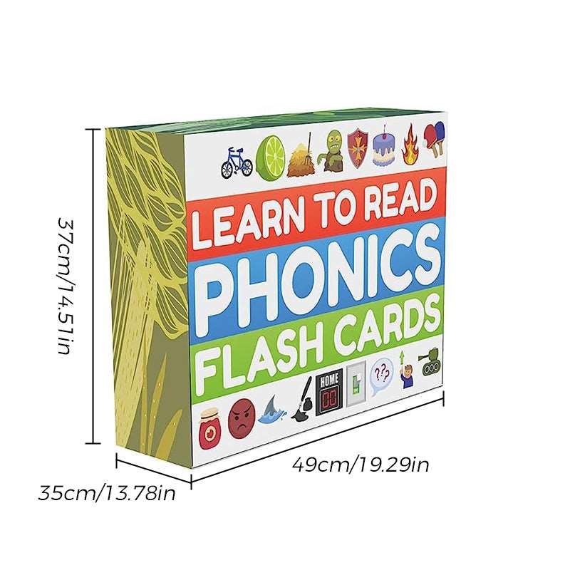 Schede flash di fonetica - Imparare a leggere in 20 fasi - Digrafi CVC Miscele di suoni di vocali lunghe - Luckintoys