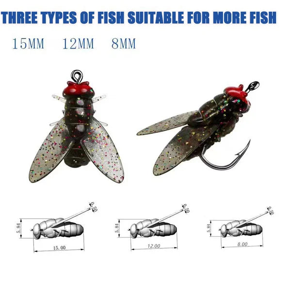 Esca bionica per la pesca a mosca (20 pezzi)