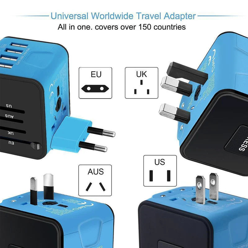 Universal travel power adapter all-in-one