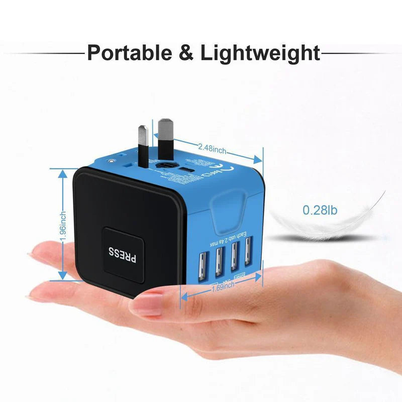 Universal travel power adapter all-in-one