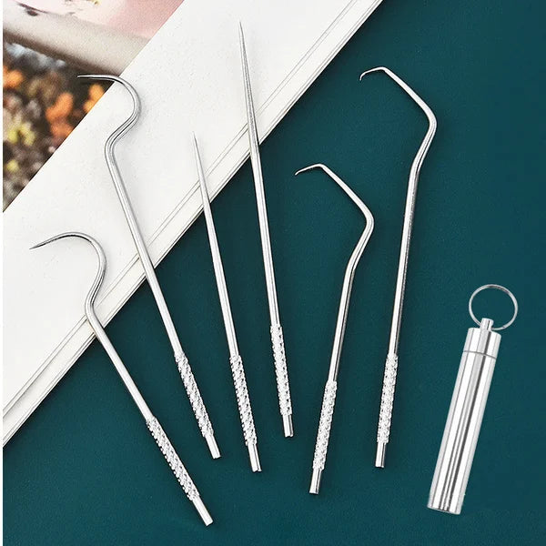 Set di stuzzicadenti in acciaio inox