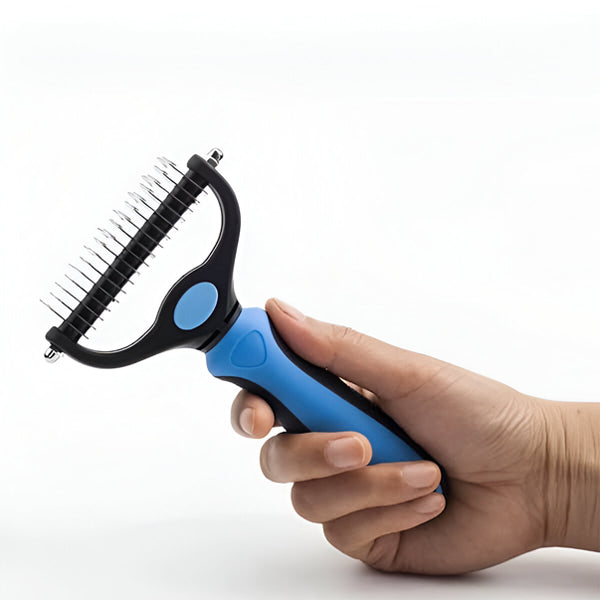 Spazzola a doppia faccia per rimuovere peli e sottopelo