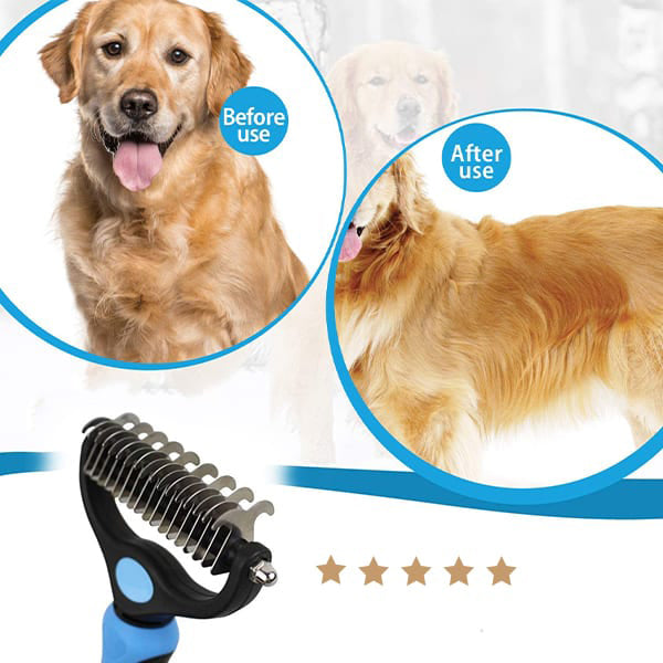 Spazzola a doppia faccia per rimuovere peli e sottopelo
