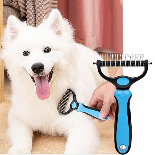 Spazzola a doppia faccia per rimuovere peli e sottopelo