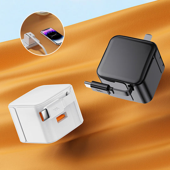Blocco caricabatterie USB veloce PD da 20 W con cavo Type-C retrattile - Luckintoys