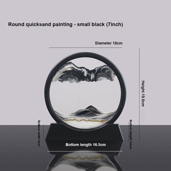 3D hourglass deep sea sand landscape