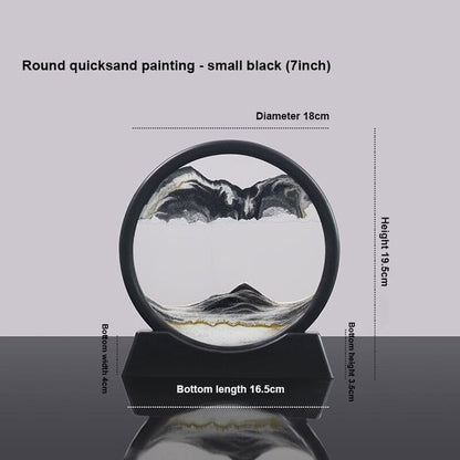 3D hourglass deep sea sand landscape