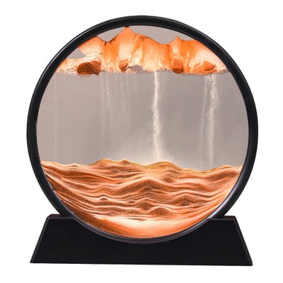 3D hourglass deep sea sand landscape