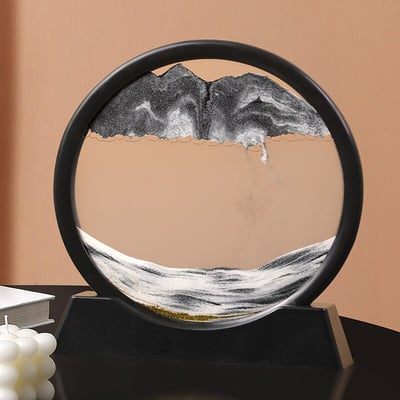 3D hourglass deep sea sand landscape