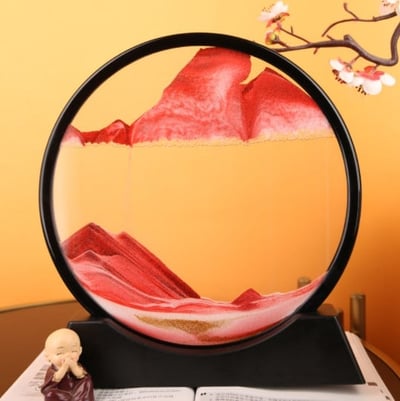 3D hourglass deep sea sand landscape