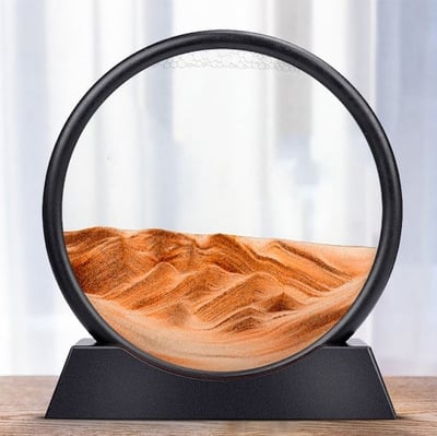 3D hourglass deep sea sand landscape