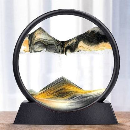3D hourglass deep sea sand landscape