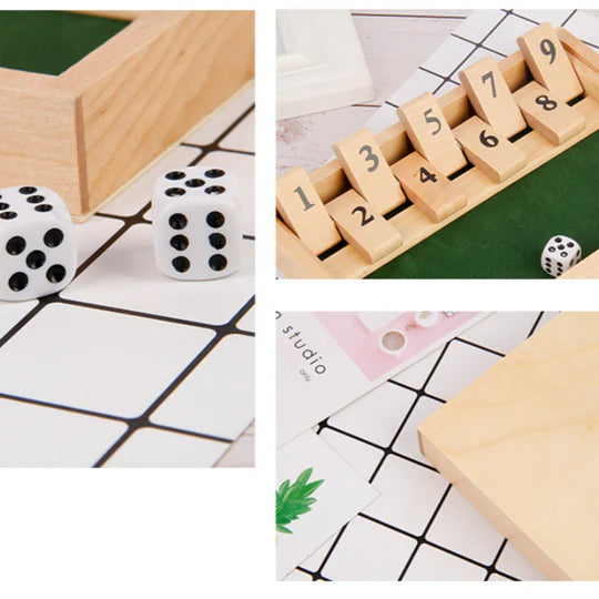 Shut The Box Game - Gioco da tavolo di matematica divertente ed educativo per le famiglie - Luckintoys