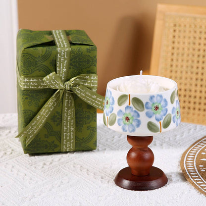 Candela di fiori secchi in ceramica per aromaterapia