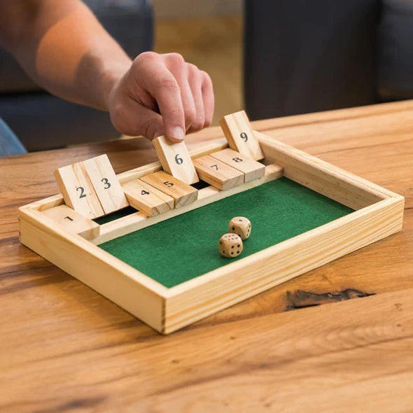 Shut The Box Game - Gioco da tavolo di matematica divertente ed educativo per le famiglie - Luckintoys