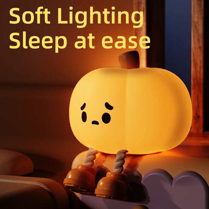 Luz nocturna LED Calabaza recargable por USB con temporizador