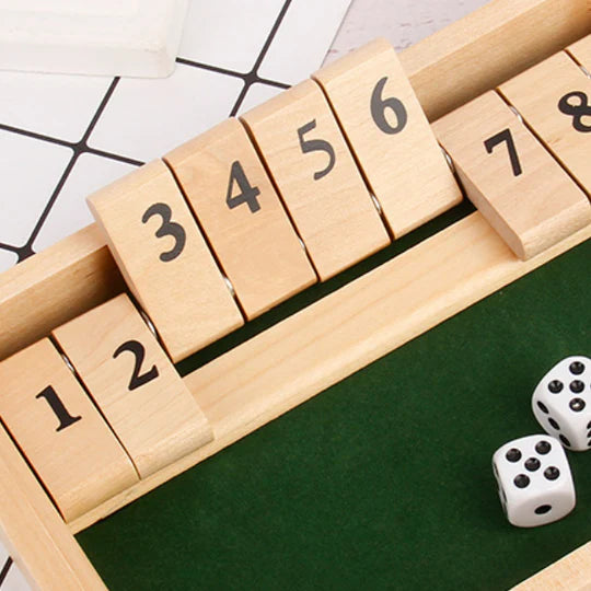 Shut The Box Game - Gioco da tavolo di matematica divertente ed educativo per le famiglie - Luckintoys
