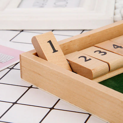 Shut The Box Game - Gioco da tavolo di matematica divertente ed educativo per le famiglie - Luckintoys