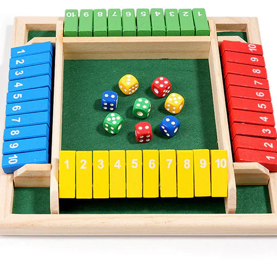 Shut The Box Game - Gioco da tavolo di matematica divertente ed educativo per le famiglie - Luckintoys