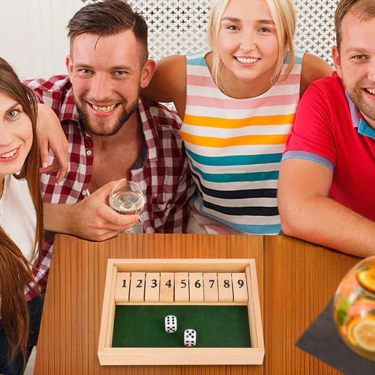 Shut The Box Game - Gioco da tavolo di matematica divertente ed educativo per le famiglie - Luckintoys