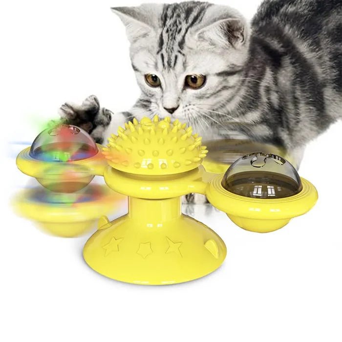 Engage Your Cat with Interactive Windmill Toys Infused with Catnip - Luckintoys