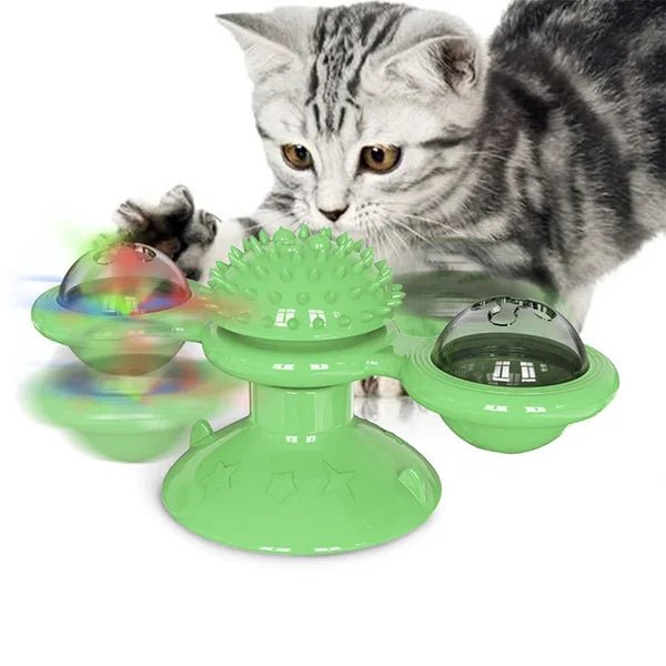 Engage Your Cat with Interactive Windmill Toys Infused with Catnip - Luckintoys