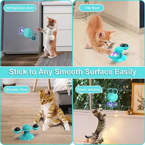 Engage Your Cat with Interactive Windmill Toys Infused with Catnip - Luckintoys