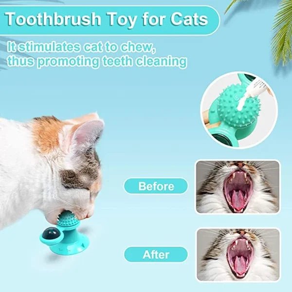 Engage Your Cat with Interactive Windmill Toys Infused with Catnip - Luckintoys