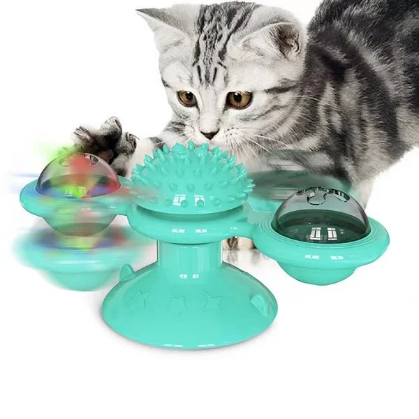 Engage Your Cat with Interactive Windmill Toys Infused with Catnip - Luckintoys